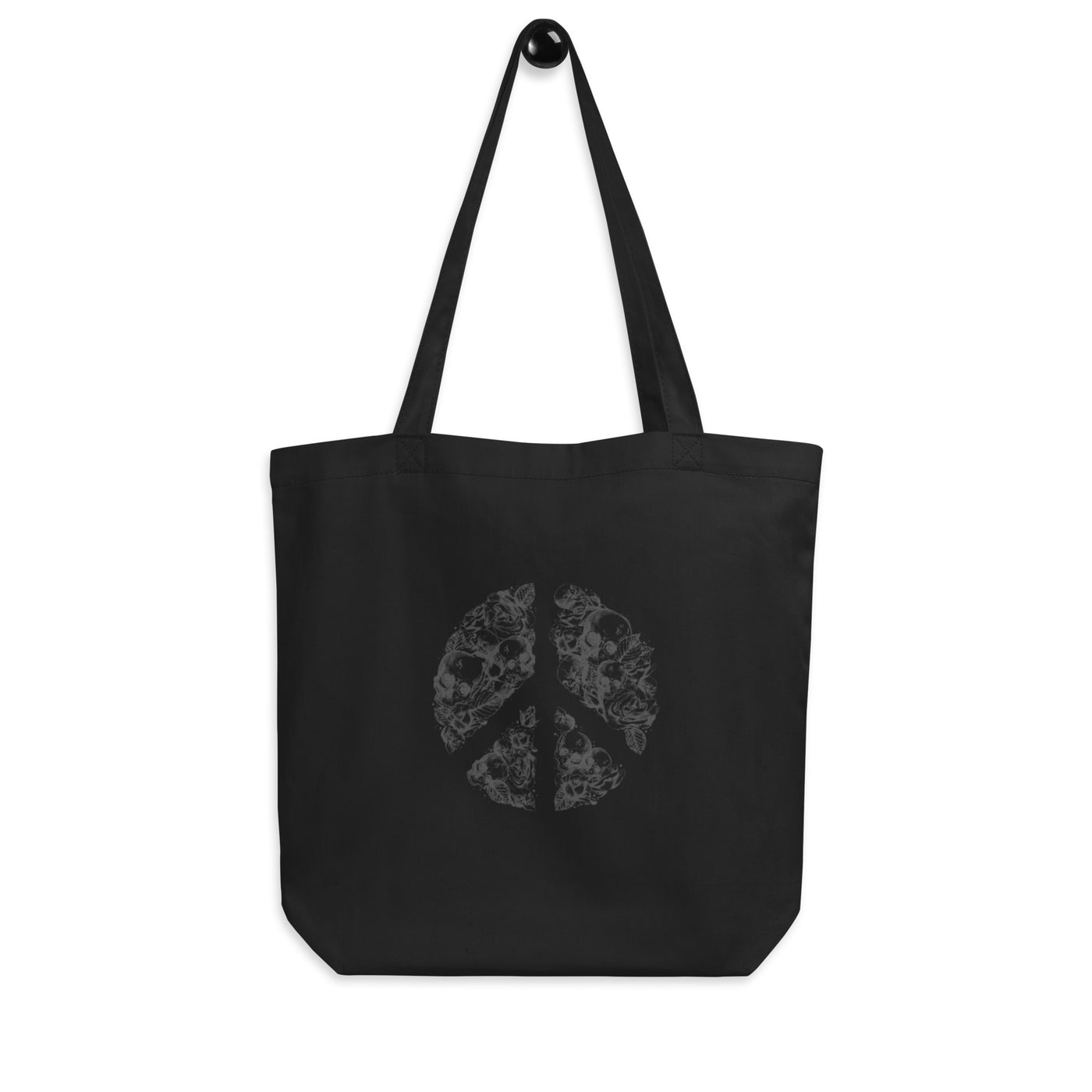 Skull N' Roses Peace Organic Eco Tote Bag