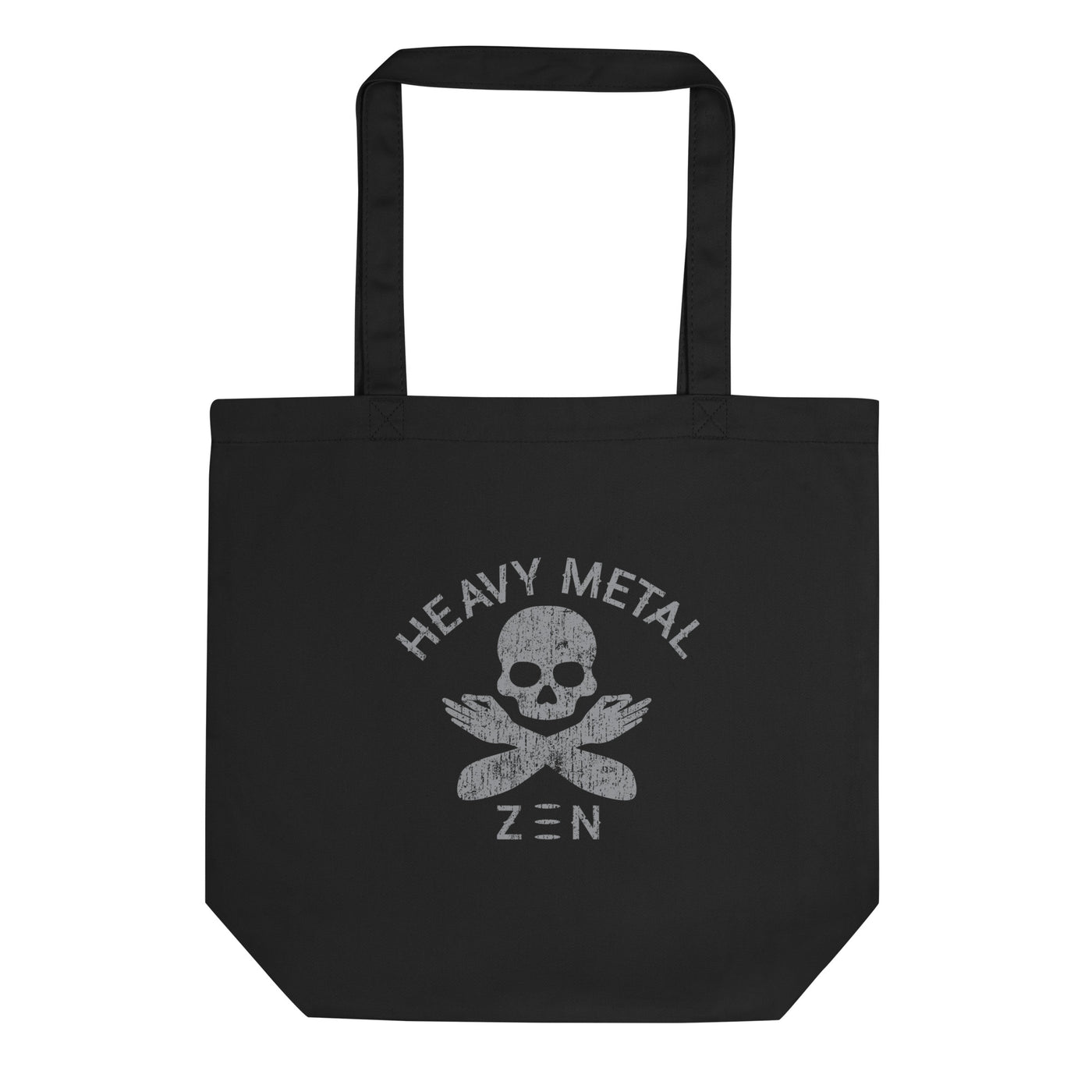 Heavy Metal Zen Black Organic Eco Tote Bag
