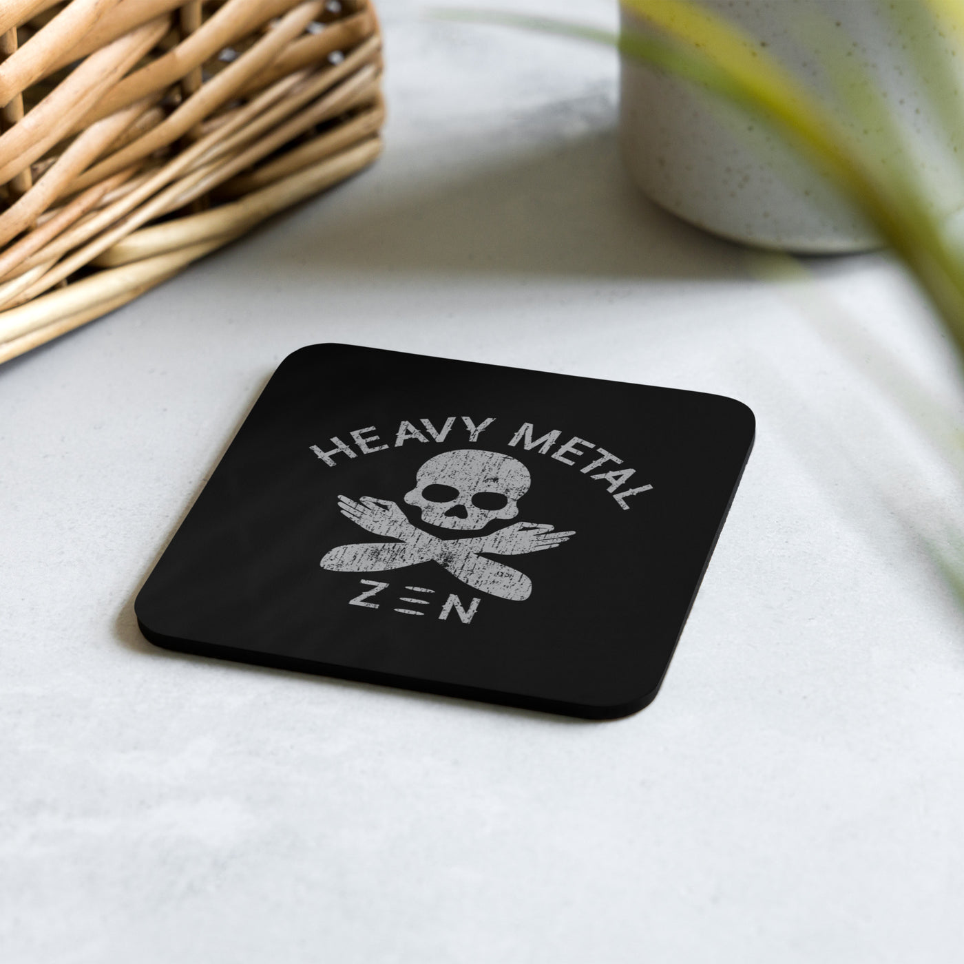 Heavy Metal Zen Black Coaster