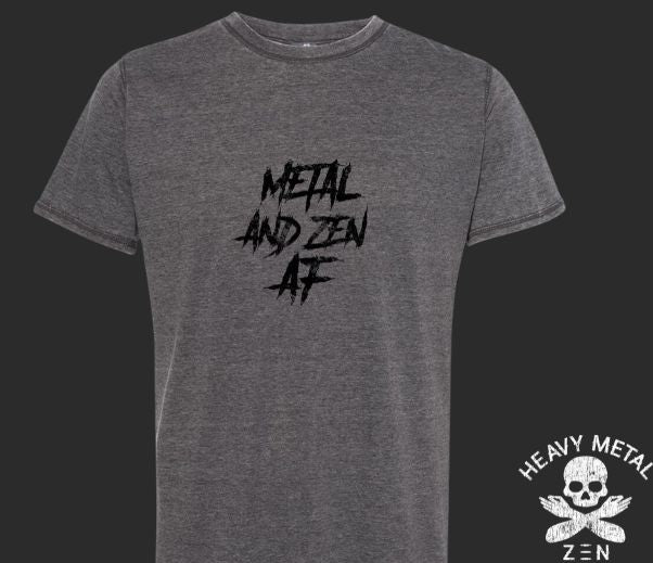 Unisex Metal and Zen AF Acid Wash T-Shirt