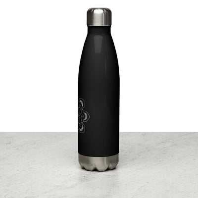 Mandala Skull Black Stainless Steel Water Bottle