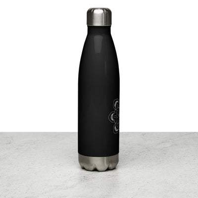 Mandala Skull Black Stainless Steel Water Bottle